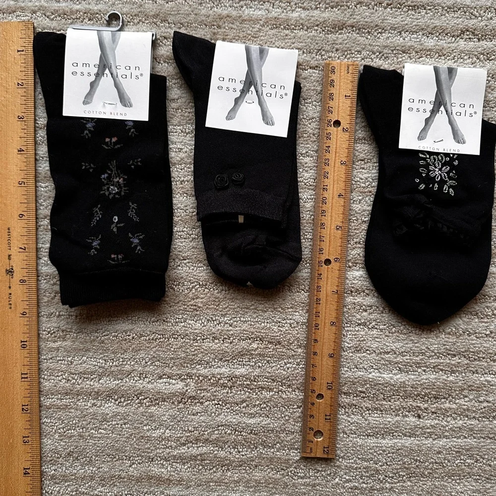 3 Pairs of NWT American Essentials Socks Black Dress Casual From Macy’s